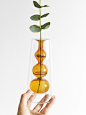 ReFound定制英国设计复古彩色玻璃插花瓶葫芦水培花器装饰摆件ins-淘宝网