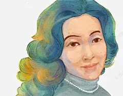 手绘水彩人物插图母亲节卷发妈妈 设计图片 免费下载 页面网页 平面电商 创意素材