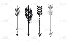 黑色,潮人,箭头符号,四个物体,极简构图,华丽的,贺卡,一个物体,绘制,布置