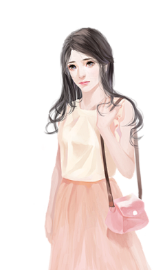 沐·撒采集到现代女免扣立绘