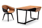 I want you: fred desk + ginger chair by Roberto Lazzeroni, poltrona frau: 