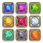 Set of colorful magic gemstones, square shape amulets, vector.. : 123RF - Millions of Creative Stock Photos, Vectors, Videos and Music Files For Your Inspiration and Projects.