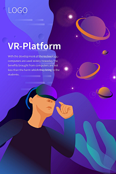 是酷盖吖采集到酷盖_VR科技感插画
