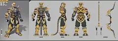 两头蛇·谢珍--科幻机甲男战士射手游戏角色原画