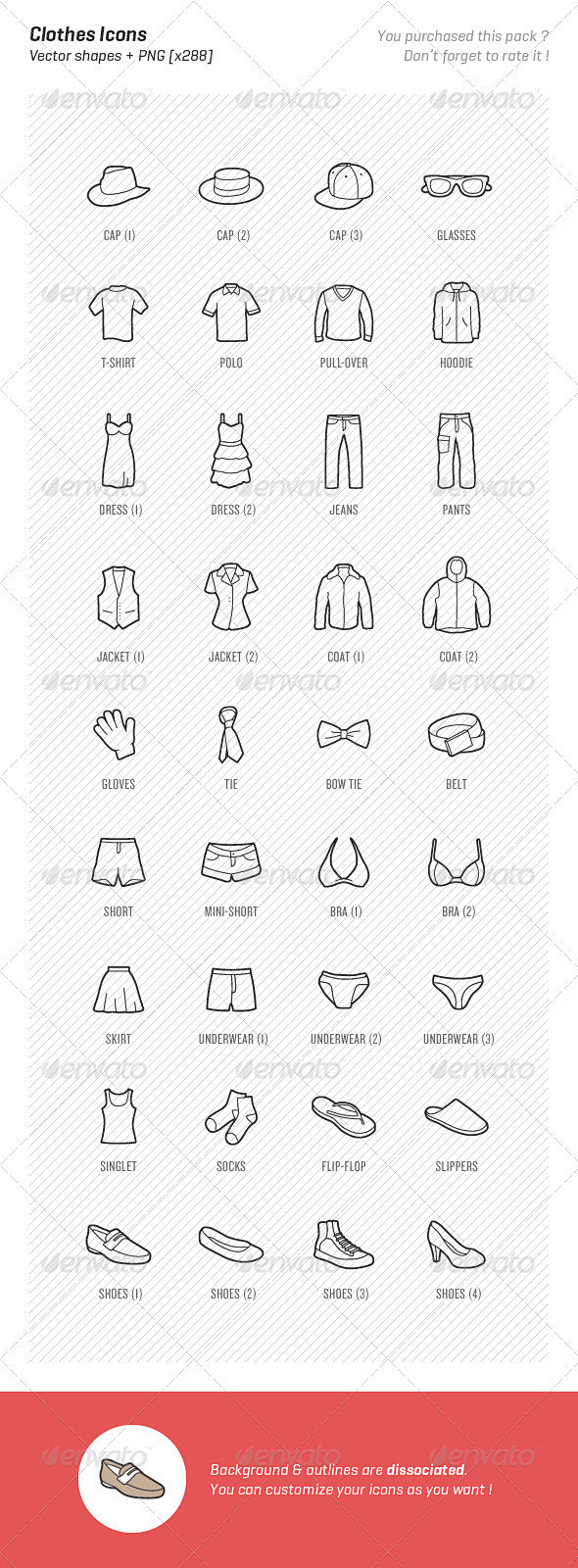 Clothes Icons - Grap...