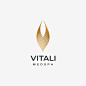 This may contain: the logo for vitali medspa is shown in gold on a white background
