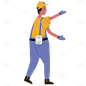 扁平-工人职业形象人物插画-SVG4