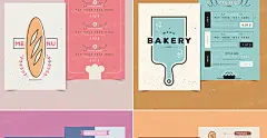 美味可爱甜品店甜点面包甜食手绘零食店美食菜单模板矢量设计素材-淘宝网