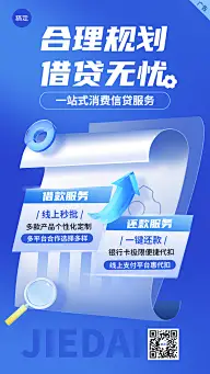 金融债务服务业务介绍营销宣传手机海报