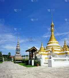 泰国,寺庙,宝塔,芭堤雅,素可泰,佛塔,大城,垂直画幅,天空
