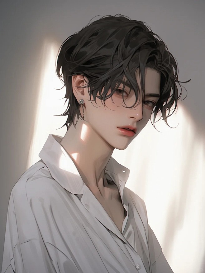 白衬衫男头像_2_语墨AI画师_来自小红...