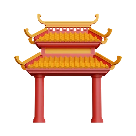 Chinatown Gate 3D Ic...
