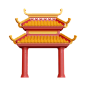 Chinatown Gate 3D Icon