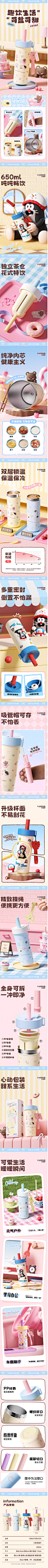 万兀保温杯吸管杯女高颜值水杯咖啡杯子316L大容量2024新款不锈钢-tmall