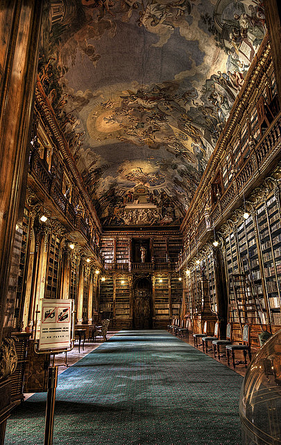 图书馆，布拉格，捷克共和国