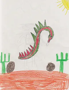 Image may contain: child art, drawing and sketch