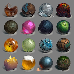 游戏原画师兰彭城采集到材质球，石膏，参考