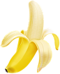 Peeled banana PNG picture