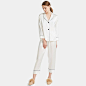 Cropped Length Silk Pajamas Set Ladies Pure Classic Long Mulberry Silk Pajamas for Women -  slipintosoft