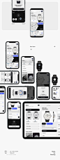 watch concept app application store blue