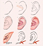 How to Draw ears by @kawanocy..DISCLAIMER!!! I DON’T OWN ANY OF THE ART I POST...