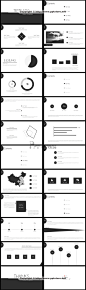 高雅黑白简洁精致实用PPT模板
