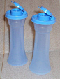 Tupperware Large Hourglass Salt and Pepper Shakers, Sheer Blue by Tupperware. $29.99. Classic Tupperware Hourglass Salt and Pepper Shaker set in sheer blue with coordinating seals. Container measures 6" high. Virtually airtight, liquid-tight seals.