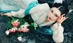 流光飞舞：古装美人 汉服古装白衣美女唯美写真高清壁纸头像古风