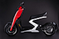 The i300 e-scooter is built around a striking Z-shaped aluminum exoskeleton