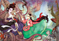小美人鱼---韩国插画家Na Young Wu笔下的韩服迪士尼童话，东方而唯美