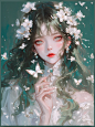 绿色系｜青绿山茶｜治愈油画｜头像壁纸 - 小红书