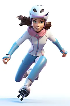 女运动员健身立体模型