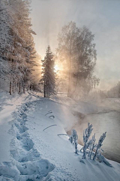 深情海洋采集到雪色美景！