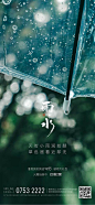 二十四节气雨水海报
