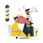 理发师svg插画