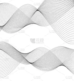 设计元素许多波浪线磁带 effect17