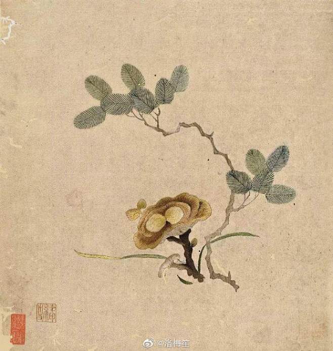 晚明 韩希孟顾绣册页 可以参考一下当时的...