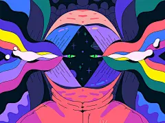 自由插画师 Lena Vargas 的一些精美插画作品精选
逃离现实 – 第4卷

简短的个人插图系列，我用几个项目之间的空闲时间来完成的。这一次不是专注于概念和规划，而是通过探索思考和用意外的组合创造的形状，让意外成为不同事物的起点，逃离现实。