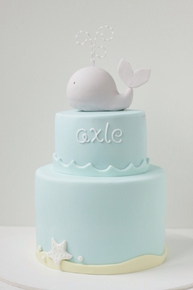 白鲸之海#翻糖蛋糕#