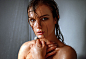 People 1303x900 Georgy Chernyadyev women long hair brunette wet hair looking at viewer portrait wet body water drops