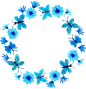 手绘 花环 漂浮元素免抠png图片壁纸