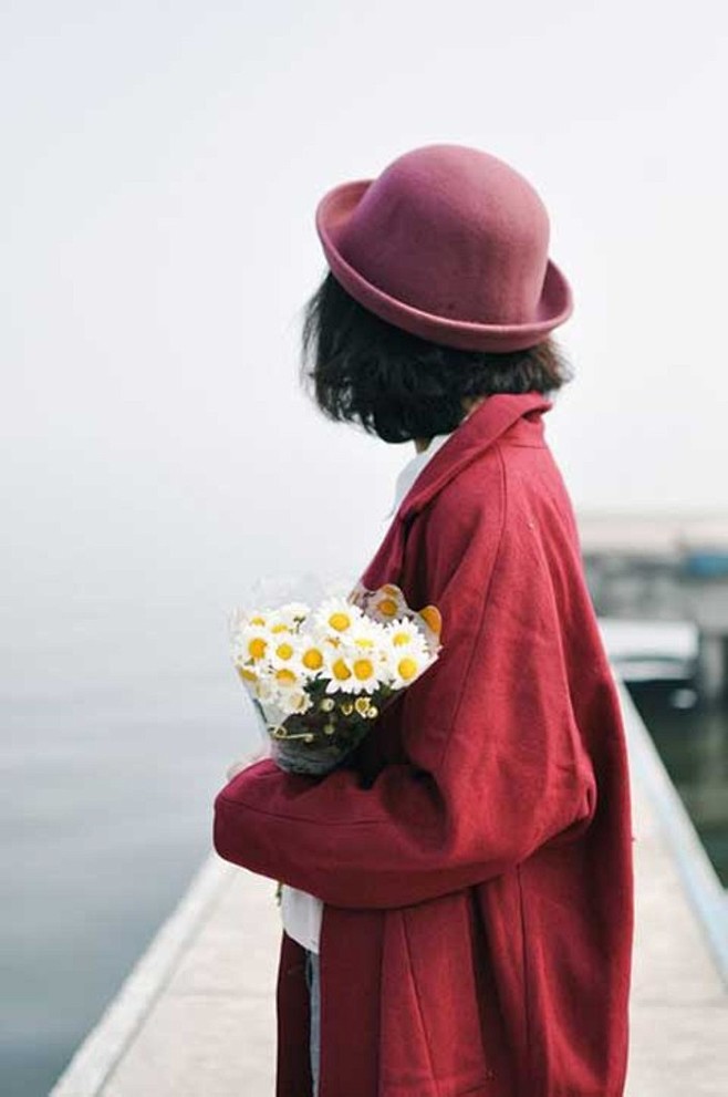 平铺 插画 花 学生 可爱 森系 女生 情侣 原创 闺蜜 姐妹 简约 锁屏