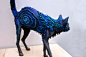 Galaxy Cat Sculpture Features Brilliant Color and Fantastical Patterns