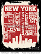 New York City concept. Logo. Label. T-shirt design. NYC. Creative poster design.