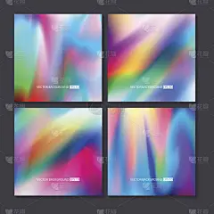 五颜六色的背景设定。向量网模板。