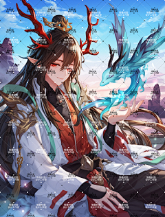 版权图库淘搜落墨封面采集到AI版权玄幻男(工作室专用,禁转,禁用)