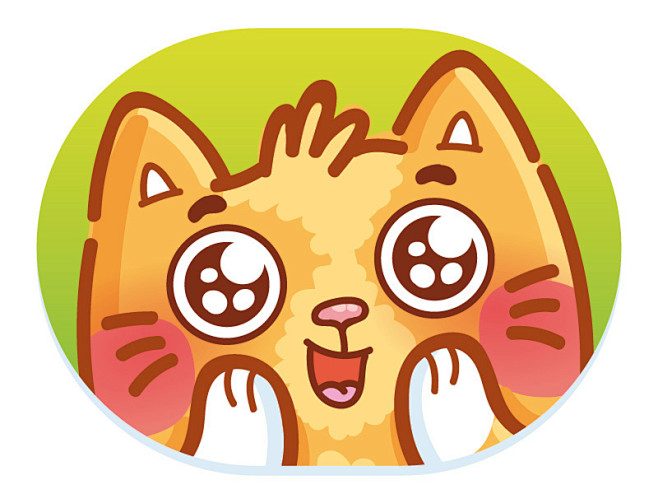 姜可爱猫贴纸动物卡通猫人物可爱涂鸦图标i...