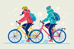 趣味运动会时尚撞色插画