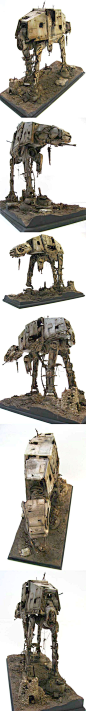 AT-AT 1/35 Scale Model Diorama. This is a pretty fantastic diorama.: 