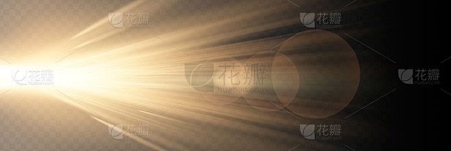 矢量透明阳光特殊镜头眩光效果。